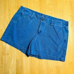 Merona Women’s Blue Mid Rise Casual Chino Shorts Size 12